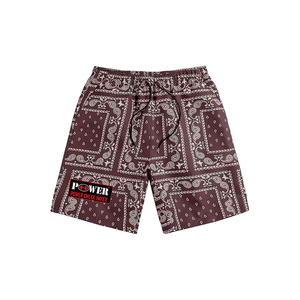 Pantalones Cortos con Estampado Paisley para Hombre - Shorts de Verano de Malla Estilo Urbano Vintage con Cintura Elástica y Cordón Ajustable - Product Image 1