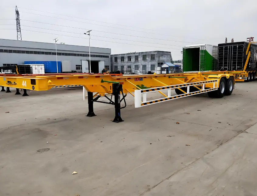 Special For Container Tranporting Payload 50 Tons 2 Axle 3 Axle 4 Axle Truck Trailer Skeleton Semi Trailer