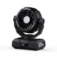 Ventilateur de camping Y7 10000mAh rechargeable par USB, autonomie de 26h, 100 vitesses, télécommande, ventilateur 3-en-1 + lumière + batterie externe, silencieux 30-34dB