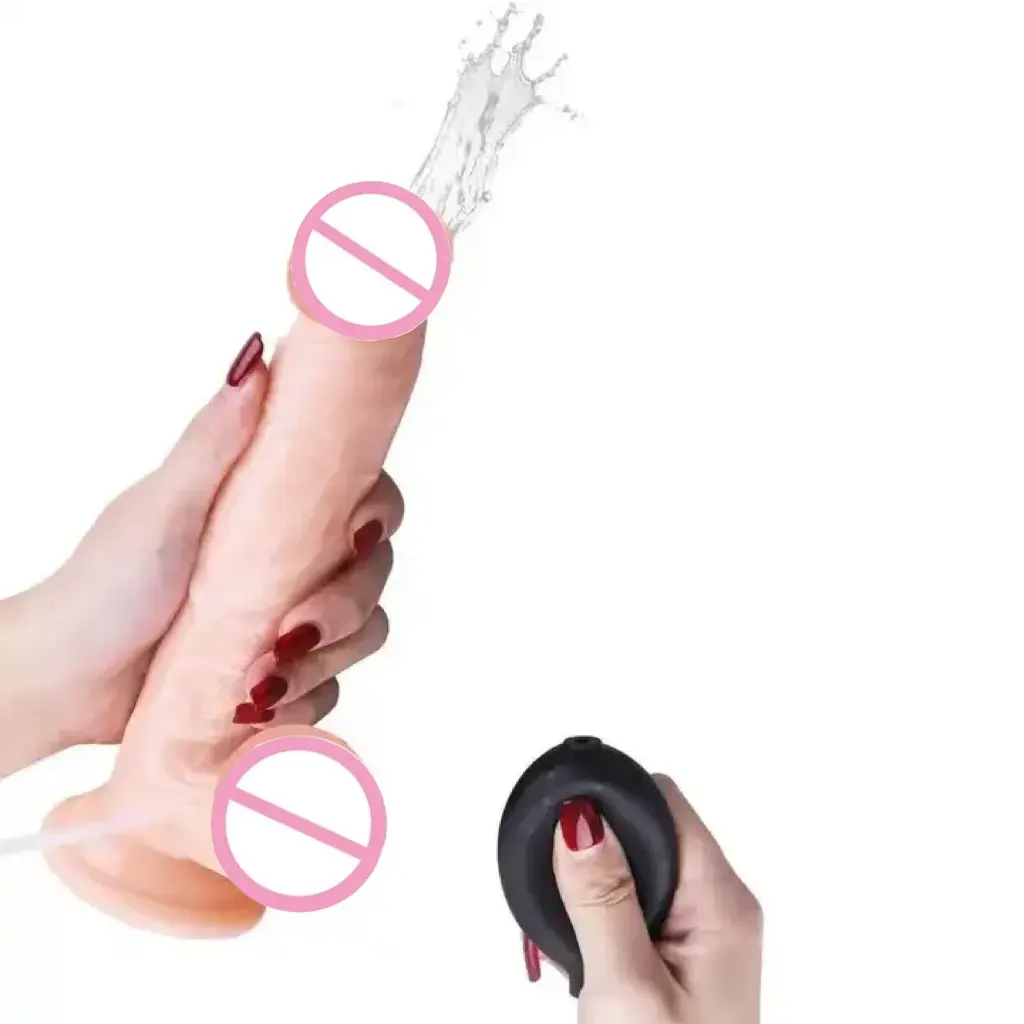 Spray Dildo realistico PVC Dildo estrude artificiale potente da 8 pollici artificiale Dildo coppia sesso femminile masturbatore