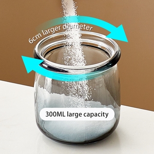 Cocina 300ml Cuchara deslizante telescópica Tarro de vidrio para condimentos Sal Azúcar Hierbas Condimentos Frascos retráctiles para especias para cocinar - Product Image 4