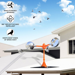 Solaire 360 °   Répulsif à oiseaux rotatif pour extérieur, multi-sons, effaroucheur automatique d'oiseaux, dispositif <span class=keywords><strong>anti</strong></span>-pigeons, lutte contre les parasites - Product Image 4