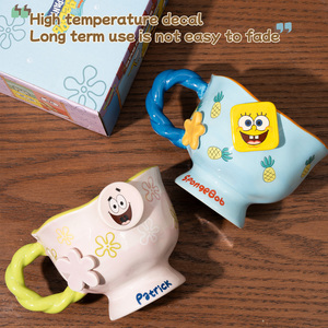 Tazas de Café y Leche de <span class=keywords><strong>Bob</strong></span> <span class=keywords><strong>Esponja</strong></span> con Asa para Uso Doméstico, Regalos, Fiestas y Vasos de Agua para Niños - Product Image 3