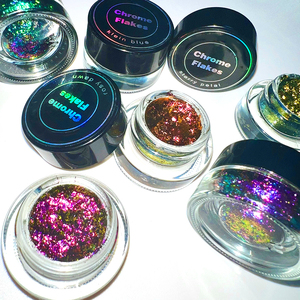 High Quality Beauty Transparent New Multichrome Chameleon Pigment <strong>Pink</strong> Glitter Bulk Flakes Gel <strong>Eyeshadow</strong> Set - Product Image 1