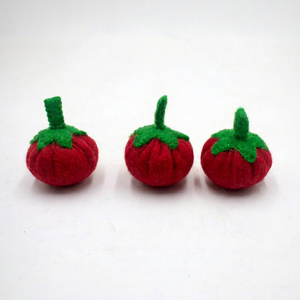 Juguetes de fieltro y lana cosidos a mano de tomate para juego de simulación, verduras de cocina en miniatura para aprendizaje infantil - Product Image 3