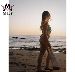 MLY-Traje de baño personalizado de talle alto push-up de talla grande, nueva tendencia, conjunto de 2 piezas con parte inferior de tangas de <span class=keywords><strong>Bikini</strong></span> ajustables - Product Image 3
