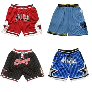 Factory Direct Men Chicago Shorts Bulll stitched Red Retro 1995 Basketball Shorts Retro Full Stitched Shorts