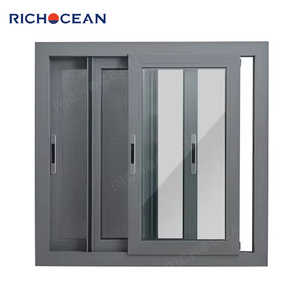 RICHOCEAN Modern Soundproof Aluminum Sliding windows Low-E Double Glazed <strong>Security</strong> Window with Mosquito Net - Product Image 2