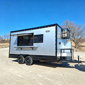 <span class=keywords><strong>Remorque</strong></span> alimentaire argentée, cuisine commerciale mobile pour tacos, burgers, hot-dogs, poulet frit, frites, ailes, plancha, idéale pour les affaires de restauration de rue - Product Image 1