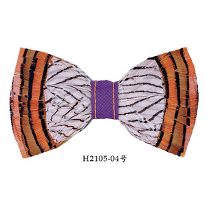 Nœud <span class=keywords><strong>papillon</strong></span> en forme de plume pour hommes, Logo personnalisé, boîte-cadeau naturel fait à la main, 24 pièces - Product Image 6