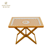 Table de chevet en bois de salon nordique moderne, petit ensemble de Table basse pliable pour thé