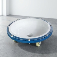 Réservoir de réaction chimique mobile haut de gamme avec revêtement en PTFE anti-corrosion, dessus en acrylique lisse, cadre en acier robuste, qualité alimentaire