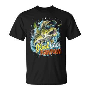 Camiseta de pesca Reel Cool Pawpaw para regalo del Día del Padre - Product Image 1