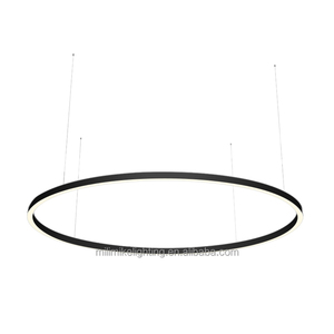 Accesorio de iluminación lineal circular LED de 3 pies, instalación de proyecto, lámpara colgante circular, lámpara de araña, anillo de luz, luminaria redonda - Product Image 4