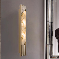 Italien post-moderne pour salon chambre hôtel-nouveau concepteur chinois Source de lumière LED applique murale en marbre