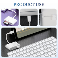 Adaptateur Connecteur USB-C Multifonctionnel 3 en 1 Plug and Play, Lecteur de Carte Numérique compatible SD et CF pour Appareils Photo