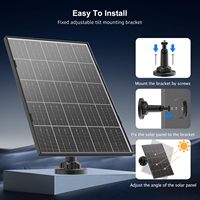 ALECTER Paneles Solares Monocristalinos de Silicio de 8W/15W, CC 5V, Batería Recargable para Exteriores, IP65 Impermeable, Cámara de Seguridad, CE ROHS