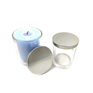 Cubiertas de Lujo Personalizadas de Metal Dorado para Velas de 85mm y 75mm, Tapas Plateadas para Frascos de Velas, Tapas de Vidrio para Velas - Product Image 1