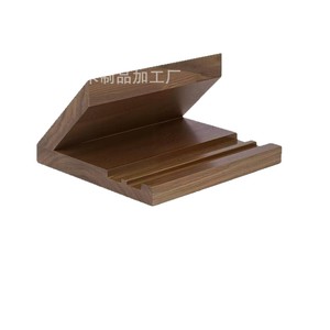 Wooden phone <b>stand</b>, lazy-person tablet <b>stand</b> for watching dramas, solid wood kitchen countertop recipe and menu reading rack - Product Image 5