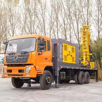 Hengwang 2025 plate-forme de forage de puits d'eau Diesel hydraulique nouvelle conception camion de forage monté avec moteur de pompe 200m 300m profondeurs de forage"