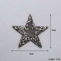 Vente en gros d'appliques à paillettes adhésives 3d en strass, fer à repasser sur étoiles de cristal, patchs pour vêtements