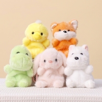 En gros, Porte-clés pendentif en peluche mignon (dinosaure, lapin, renard, chiot), Mascotte personnalisable OEM, Jouet en peluche doux pour cadeau