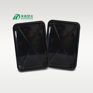 使い捨てフードトレイブリスター加工プラスチック260*180*13ブラックフードパッキングプラスチックフィッシュコンテナプラスチックチキンフィードトレイ - Product Image 2