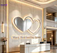 Lettres lumineuses 3D personnalisées en acier inoxydable de qualité supérieure, enseigne rétroéclairée à LED avec halo inversé, logo mural pour entreprise, décoration commerciale