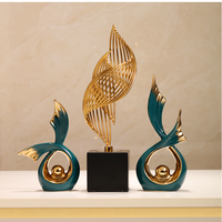Ornements en porcelaine blanche de luxe nordique moderne, sculptures d'art abstrait, décoration de la maison, bureau, céramique créative unique, 100% faits à la main