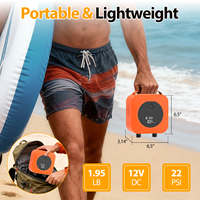 15600mAh 50-Cylinder Portable Air Compressor DC 12V Digital Tire Inflator Kayak Air Bed Car Van Smart Pump Power Bank Plastic