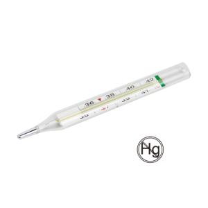 Termómetro Ecológico Galinstan Sin Mercurio, Certificado CE ISO, Preciso para Uso Oral, Rectal y Axilar, Termómetro de Vidrio No Tóxico - Product Image 1