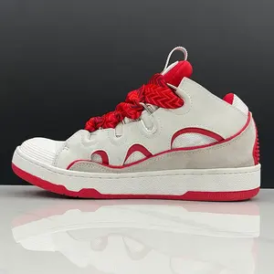 Chaussures de créateur 2025 Curb pour hommes et femmes, baskets en cuir véritable confortables, à <span class=keywords><strong>plateforme</strong></span>, style basketball, embossées, tailles 35-46 - Product Image 2