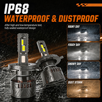 Ampoule de phare LED pour voiture X12 140W 14000LM H4, huit tubes en cuivre, H1 H7, éclairage LED pour voiture IP68 9005 9006 9012, ampoules LED pour voiture