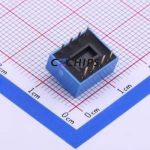 DS-04BP DIP Switch Through hole Component (THT) Switch Flat Toggle, Raised Type Single Pole Single Throw 4 2.54mm - Product Image 2