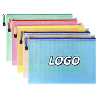 X515 Bolsa de documentos de PP con cierre de cremallera personalizada, precio de fábrica, funda de plástico para archivos, sobre, carpeta escolar A4 A5 A3 B4, caja de archivo con patrón