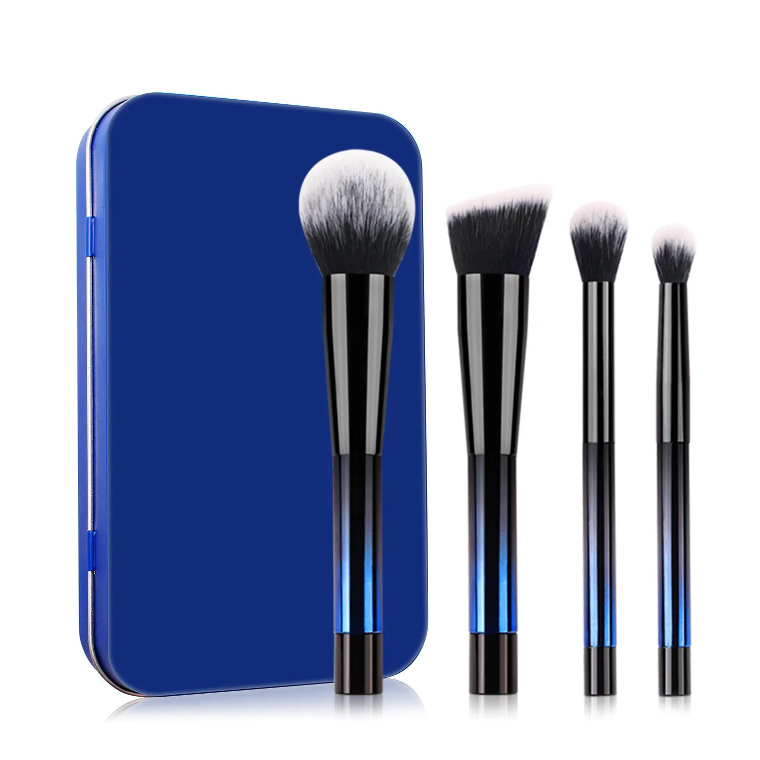 4pcs Brush Set với trường hợp trang điểm bàn chải độc quyền giảm giá