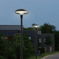 Lampadaire LED IP65 pour jardin 30W 3.2V 20AH, lumière moderne et élégante 6000K, PC aluminium