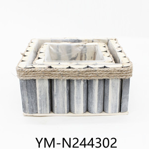 YM-8775101 fait main jardinière <span class=keywords><strong>en</strong></span> <span class=keywords><strong>bois</strong></span> avec doublure <span class=keywords><strong>en</strong></span> plastique - Product Image 5
