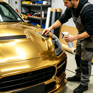 Película Protectora de Pintura TPU PPF de Lujo, Color Dorado Brillante, Autoregenerable, Antiarañazos, Protección Infrarroja, 99% UV, Rollo para Envoltura de Autos - Product Image 6