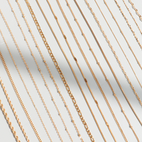 Vente en gros trombone chaîne serpent collier chaîne en acier inoxydable plaqué or 18 carats pour la fabrication de bijoux pour hommes femmes