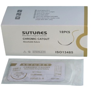 Venta al por mayor 75cm 90cm PGA910 PDO PGLA 4-0 5-0 con 1/2 círculo de corte inverso para clínicas veterinarias perro mascota - Product Image 6