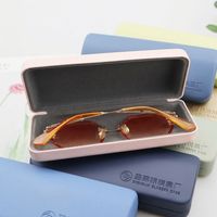 Boîte de rangement pour lunettes en cuir PU mat, personnalisable en plusieurs couleurs, anti-pression, durable, pour lunettes optiques