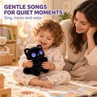 Poupée électronique en peluche à marque privée, compagnon de lecture IA, capteur tactile, cadeau apaisant pour le sommeil, pour bébé, boutique