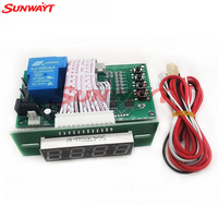 SUNWAYT Carte de contrôle temporisée PCB 12V en plastique, à monnayeur, JY-15B, verte, 4 chiffres, pour machines de lavage, distributeurs automatiques et jeux d'arcade