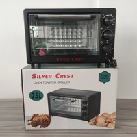 Silver crest Mini 25L Capacité Électrique Pizza Gâteau Four Usage Domestique 1500w Multifonctionnel Portable Four De Cuisson