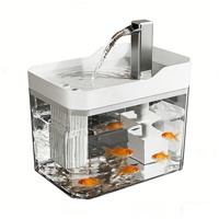 Mini aquarium fermé avec filtration et oxygénation intégrées, design compact en plastique pour la décoration de la maison et du salon