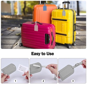 Phụ Kiện Trang Trí Thẻ Hành Lý Du Lịch <span class=keywords><strong>PVC</strong></span> Mềm In Tên 3D Bằng Da PU Chống Nước Theo Yêu Cầu - Product Image 4