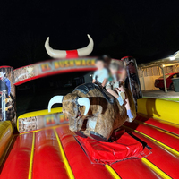 Taureau mécanique gonflable de rodéo, machine de parc d'attractions, taureau de rodéo électrique, jeux pour adultes, taureau mécanique à chevaucher