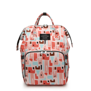 Fox Castle Impresión de dibujos animados Mochila multifuncional de gran capacidad Poliéster impermeable Maternidad y bolsa de pañales para bebés - Product Image 1