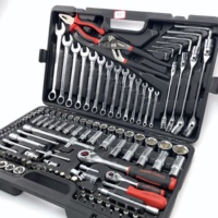 Kit de herramientas manuales de combinación de 137 piezas Llave de vaso de 72 dientes Personalizable Soporte OEM Talleres de estación de trabajo de estuche rígido de 1 año